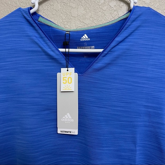 NWT adidas golf shirt short sleeve v neck size small - Picture 3 of 6